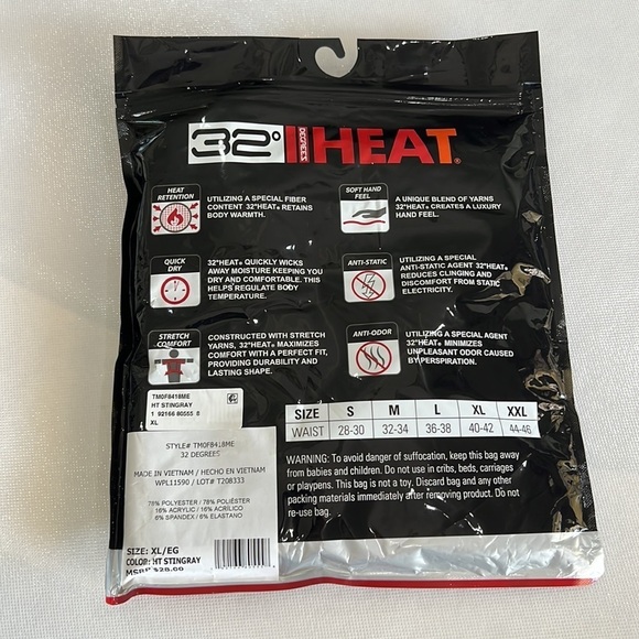 32 Degrees Heat Plus Extra Warm Men’s Leggings in size XL - Picture 2 of 2